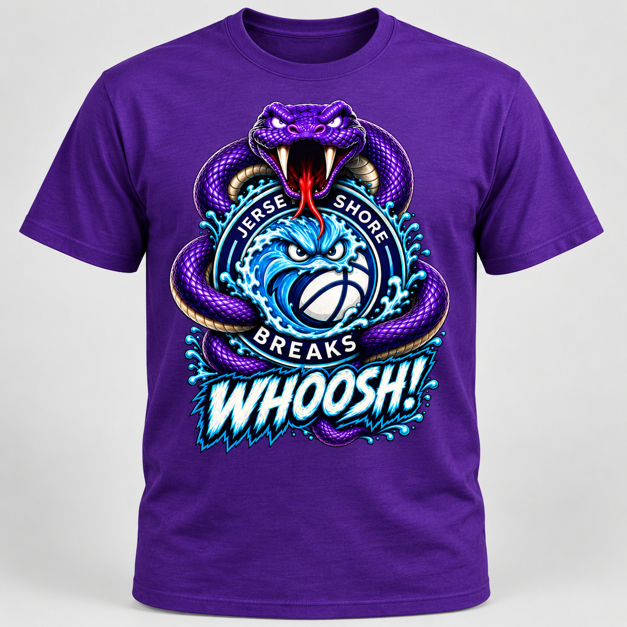 Jersey Shore Breaks Whoosh T-Shirt in purple