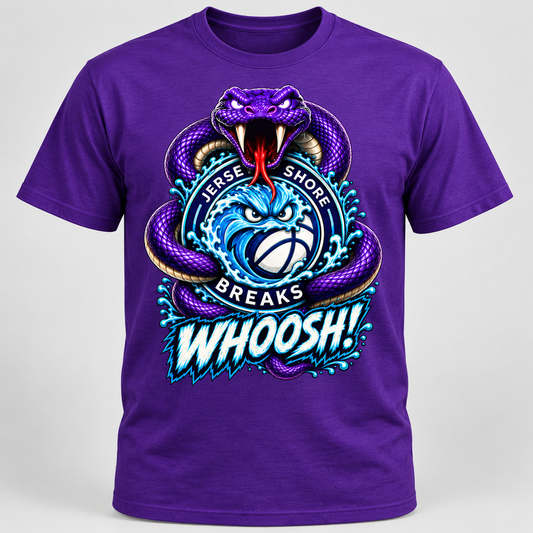 Jersey Shore Breaks Whoosh T-Shirt in purple